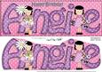 Girlz Birthday Angie Large Dl Quick Card 3D Decoupage