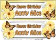 Lge Dl Birthday Aunty Alice Floral Butterflies 3D Decoupage