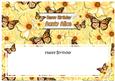 Birthday Aunty Alice Floral Butterflies Large Dl Insert
