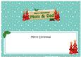 Xmas Mom & Dad Trees Signpost Lge Dl Matching Insert