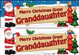 Xmas Great Granddaughter Santa Signpost Lge Dl Decoupage