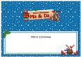 Xmas Ma & Da Rudolph Signpost Large Dl Matching Insert