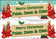 Xmas Paige, Owen & Eden Trees Lge Dl Easicut Decoupage