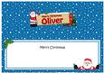 Xmas Oliver Santa Signpost Large Dl Insert