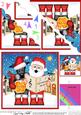Singing Santa & Scottie Dog Merry Carollers Scallop Corner