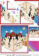 Singing Penguins Merry Carollers Scallop Corner