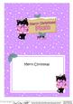 Xmas Mum Cat's Present Signpost 5x7 Matching Insert