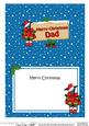 Xmas Dad Dog's Present Signpost 5x7 Matching Insert
