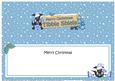 Xmas Tibbie Shiels Dog Signpost Large Dl Matching Insert