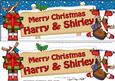 Xmas Harry & Shirley Rudolph Signpost Large Dl Easicut