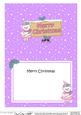 Xmas Teddy Tess Signpost 5x7 Matching Insert