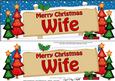 Xmas Wife Trees Signpost Large Dl Easicut 3D Decoupage