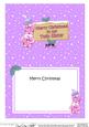 Xmas Twin Sister Penguins Signpost 5x7 Matching Insert