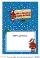 Xmas Auntie & Uncle Scottie Dog Signpost 5x7 Matching Insert