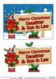 Xmas Daughter & Son in Law Rudolph Signpost 5x7 Decoupage