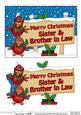 Xmas Sister & Brother in Law Robins Signpost 5x7 Decoupage