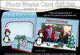 Xmas Penguins Easicut Photo Frame Card Gift Set