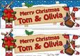 Xmas Tom & Olivia Rudolph Signpost Large Dl Decoupage