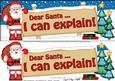 Xmas Dear Santa  -  Signpost Lge Dl Easicut Decoupage