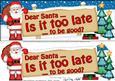 Xmas Dear Santa  -  Signpost Lge Dl Easicut Decoupage
