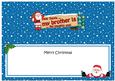 Xmas Dear Santa - Signpost Lge Dl Matching Insert