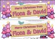 Xmas Fiona & David Trees Signpost Large Dl Easicut Decoupage
