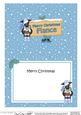 Xmas Fiance Scottie Dog Signpost 5x7 Insert