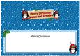 Xmas Granny & Grandpa Penguins Signpost Lge Dl Insert