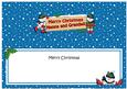Xmas Nanna & Grandad Snowmen Signpost Lge Dl Insert