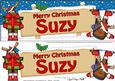 Xmas Suzy Rudolph Signpost Lge Dl Decoupag