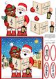 Carol Singing Santa & Robin Merry Carollers 3D Decoupage