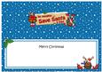 Xmas Rudolph Save Santa Signpost Lge Dl Matching Insert