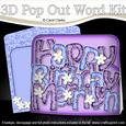 3D 60th Birthday Merrilyn Flowers Pop Out Word Card