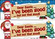 Xmas Dear Santa  -  Signpost Lge Dl Easicut Decoupage