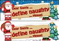 Xmas Dear Santa  -  Signpost Lge Dl Easicut Decoupage