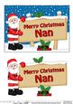 Xmas Nan Santa Signpost 5x7 Easicut Decoupage