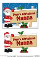 Xmas Nanna Santa Signpost 5x7 Easicut Decoupage
