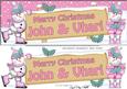 Xmas John & Vhari Snowmen Signpost Lge Dl Decoupage