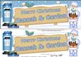 Xmas Hannah & Gordon Santa Signpost Lge Dl Decoupage