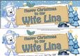 Xmas Wife Lina Westie Signpost Large Dl Easicut 3D Decoupage