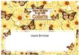 Birthday Wife Collette Floral Butterflies Large Dl Insert
