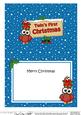 Twins 1st Christmas Owls Signpost 5x7 Matching Insert