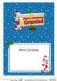 Xmas Grandad Westie Dog Signpost 5x7 Matching Insert