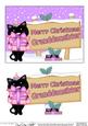 Xmas Granddaughter Cat Signpost 5x7 Decoupage