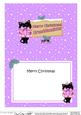 Xmas Granddaughter Cat Signpost 5x7 Matching Insert