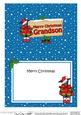 Xmas Grandson Scottie Dog Signpost 5x7 Matching Insert