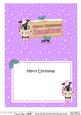 Xmas Daughter Scottie Dog Signpost 5x7 Matching Insert