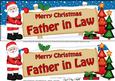 Xmas Father in Law Santa Signpost Lge Dl Decoupage