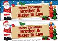 Xmas Brother & Sister in Law Santa Signpost Lge Dl Decoupage