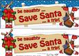 Xmas Rudolph Save Santa Signpost Lge Dl Easicut Decoupage